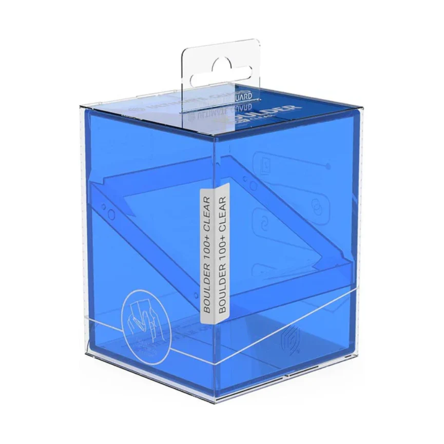 Ultimate Guard Boulder Deck Case 100+ Clear Standard Size Sapphire Deck Box