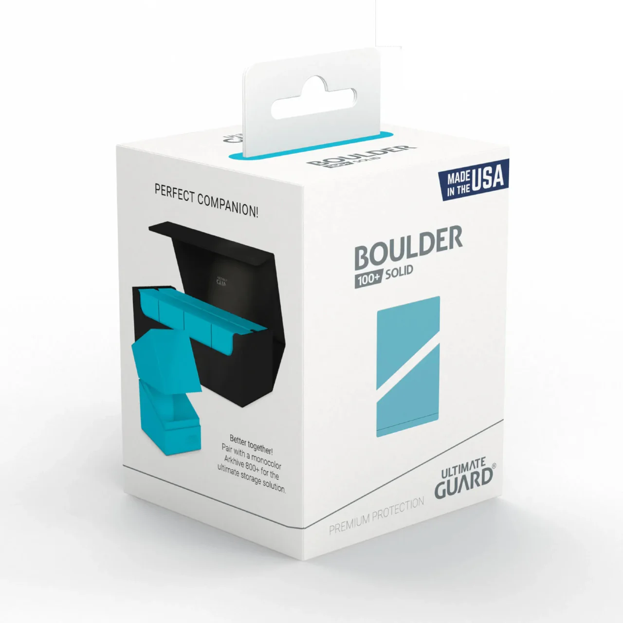Ultimate Guard Boulder Deck Case 100+ Standard Size Solid Turquoise Deck Box