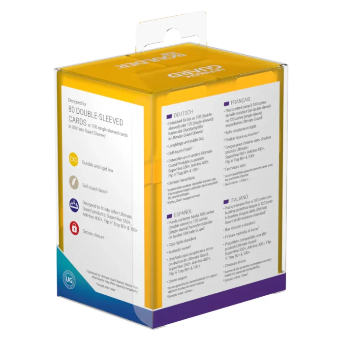 Ultimate Guard Boulder Deck Case 80+ Standard Size Amber Deck Box - Image 2