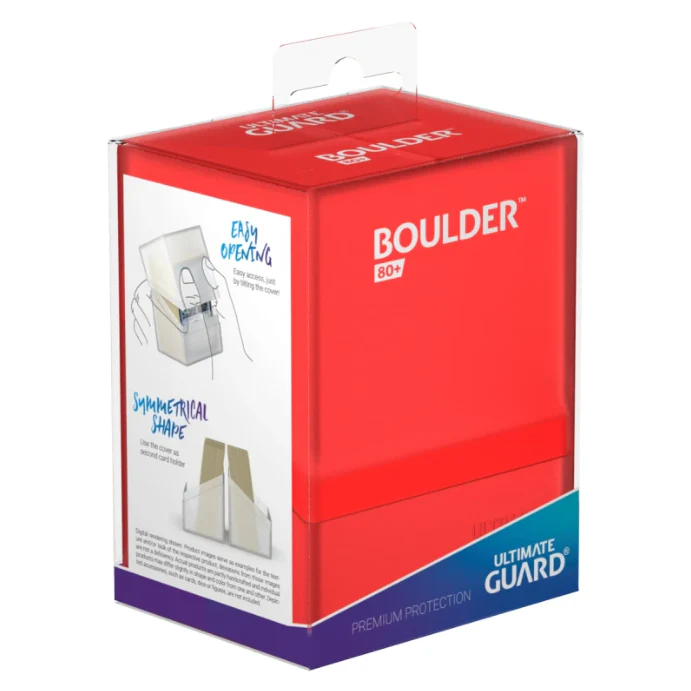 Ultimate Guard Boulder Deck Case 80+ Standard Size Ruby Deck Box