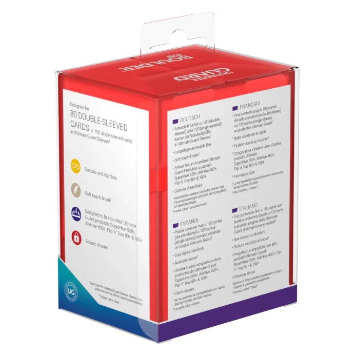 Ultimate Guard Boulder Deck Case 80+ Standard Size Ruby Deck Box - Image 2
