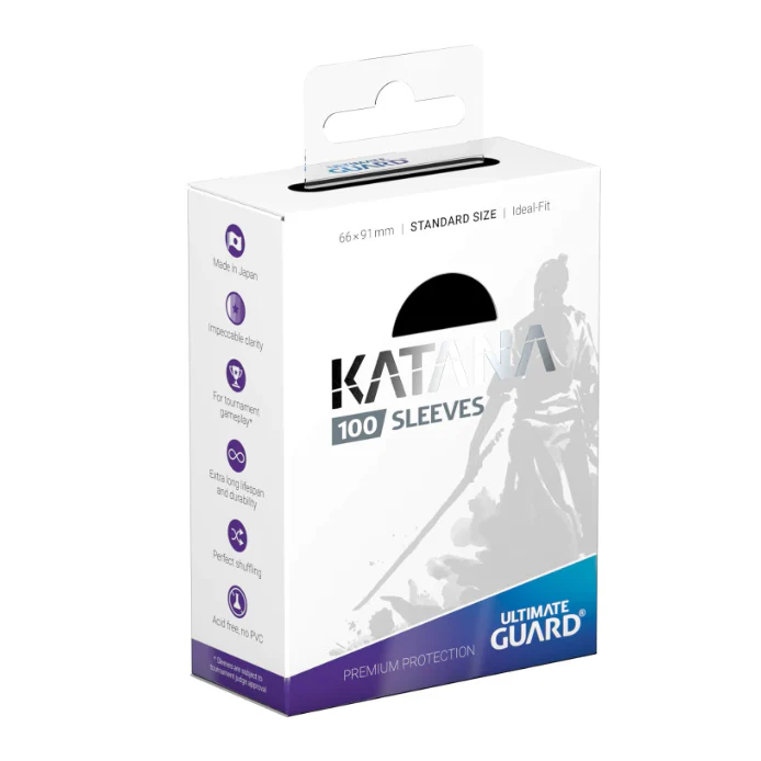 Ultimate Guard Katana Standard Size Sleeves Black (100) - Image 2