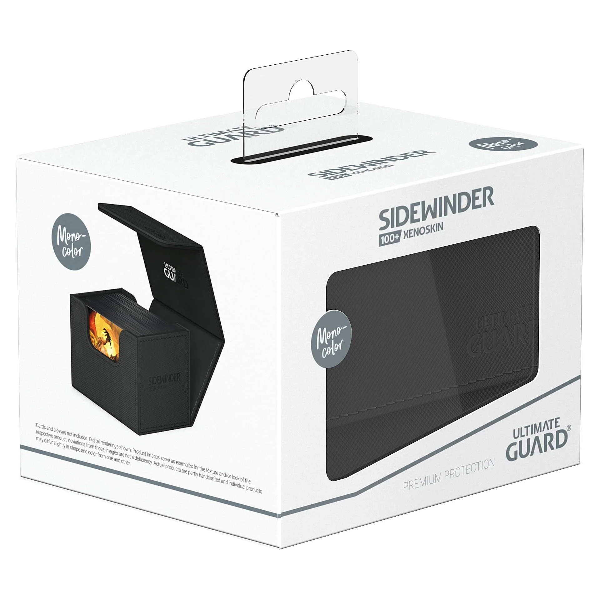 Ultimate Guard Sidewinder Deck Case 100+ Xenoskin Standard Size Monocolor Black Deck Box