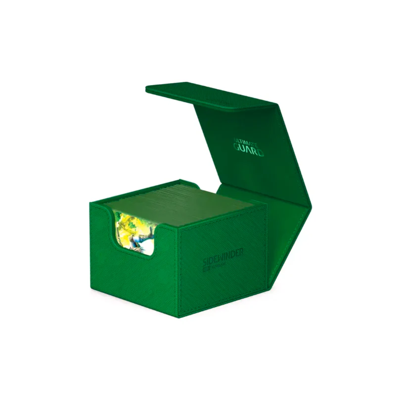 Ultimate Guard Sidewinder Deck Case 100+ Xenoskin Standard Size Monocolor Green Deck Box - Image 4