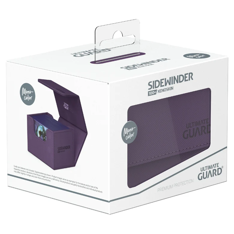 Ultimate Guard Sidewinder Deck Case 100+ Xenoskin Standard Size Monocolor Purple Deck Box