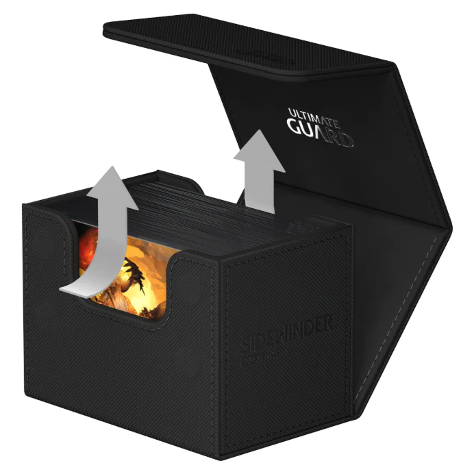 Ultimate Guard Sidewinder Deck Case 80+ Xenoskin Standard Size Monocolor Black Deck Box - Image 3