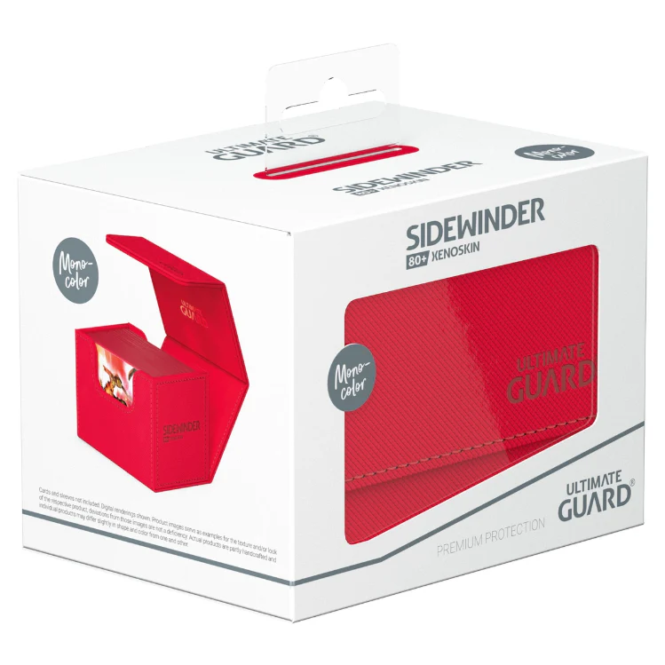 Ultimate Guard Sidewinder Deck Case 80+ Xenoskin Standard Size Monocolor Red Deck Box - Image 2