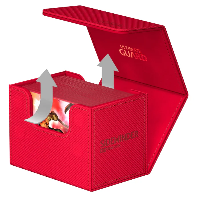 Ultimate Guard Sidewinder Deck Case 80+ Xenoskin Standard Size Monocolor Red Deck Box - Image 3