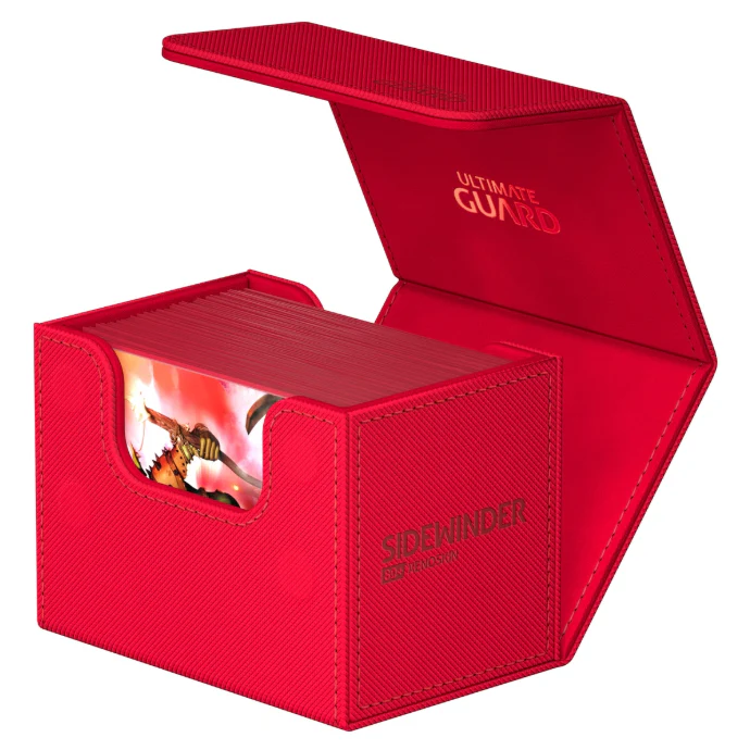 Ultimate Guard Sidewinder Deck Case 80+ Xenoskin Standard Size Monocolor Red Deck Box - Image 5