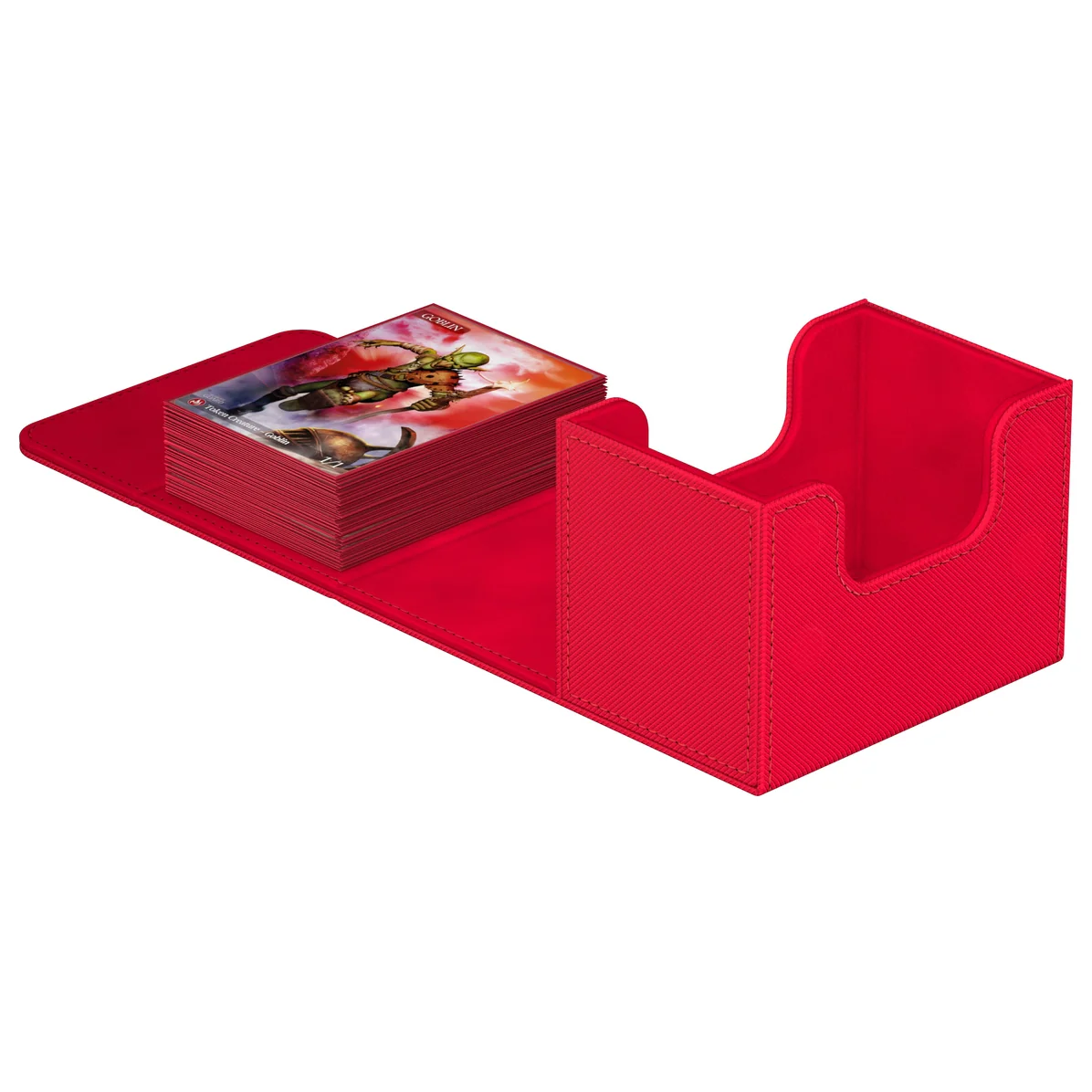 Ultimate Guard Sidewinder Deck Case 80+ Xenoskin Standard Size Monocolor Red Deck Box - Image 6