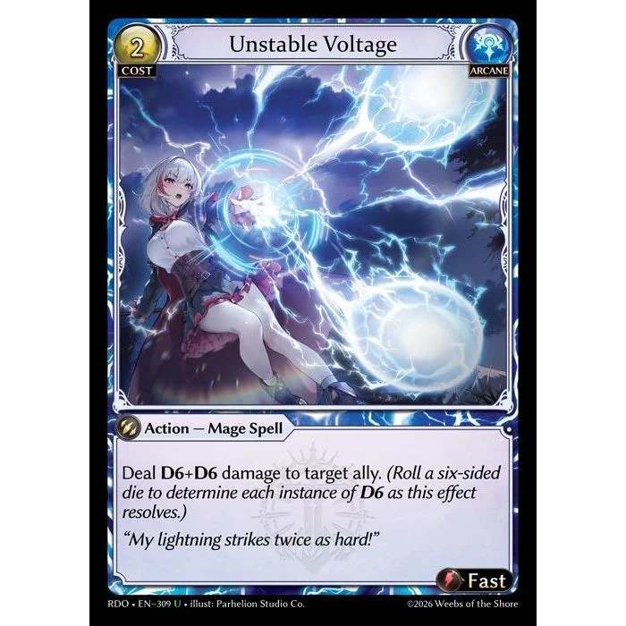 Unstable Voltage (Curio Foil) (309) (Radiant Origins)