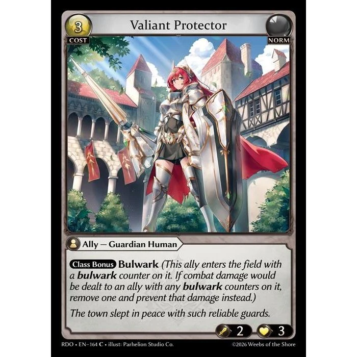 Valiant Protector (Curio Foil) (164) (Radiant Origins)