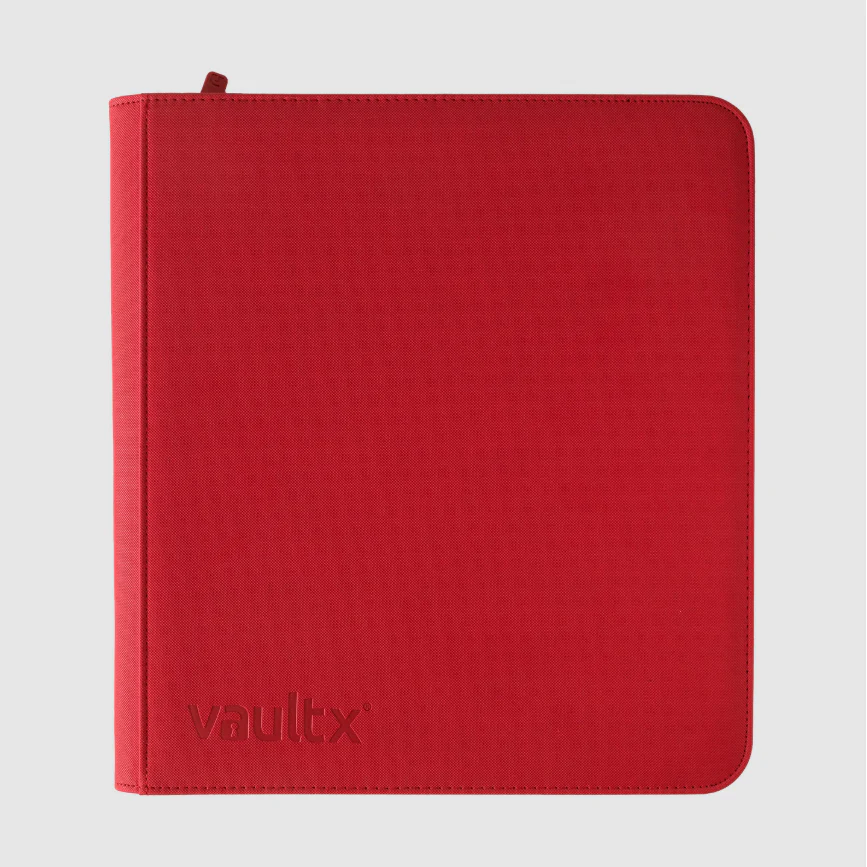Vaultx - 12-Pocket Exo-Tec® Zip Binder - Fire Red