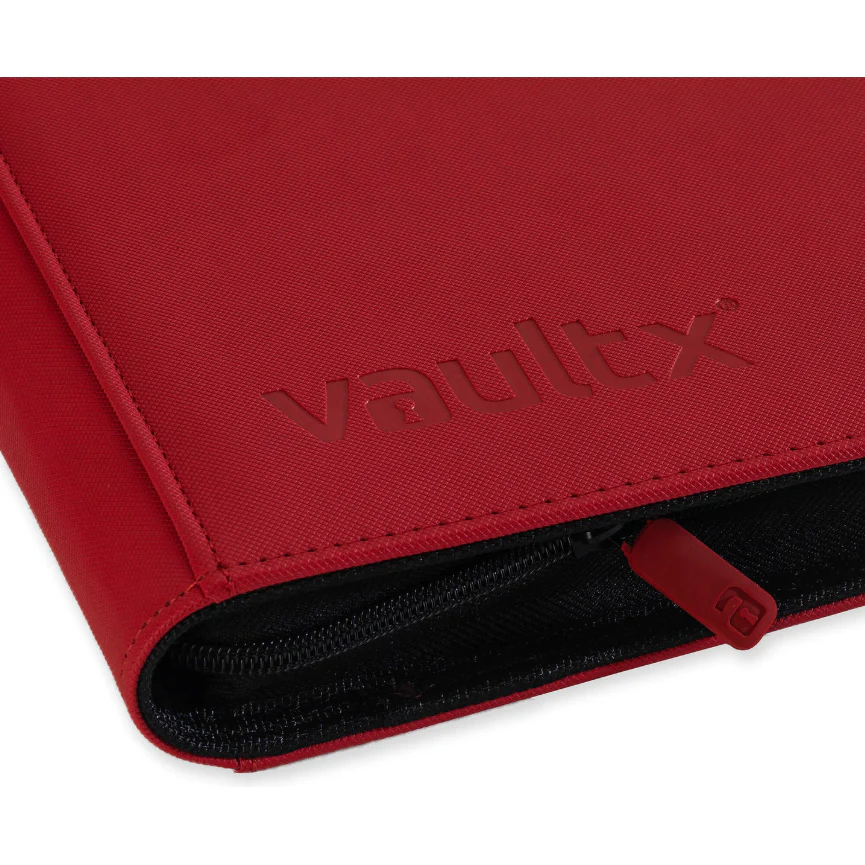 Vaultx - 12-Pocket Exo-Tec® Zip Binder - Fire Red - Image 5