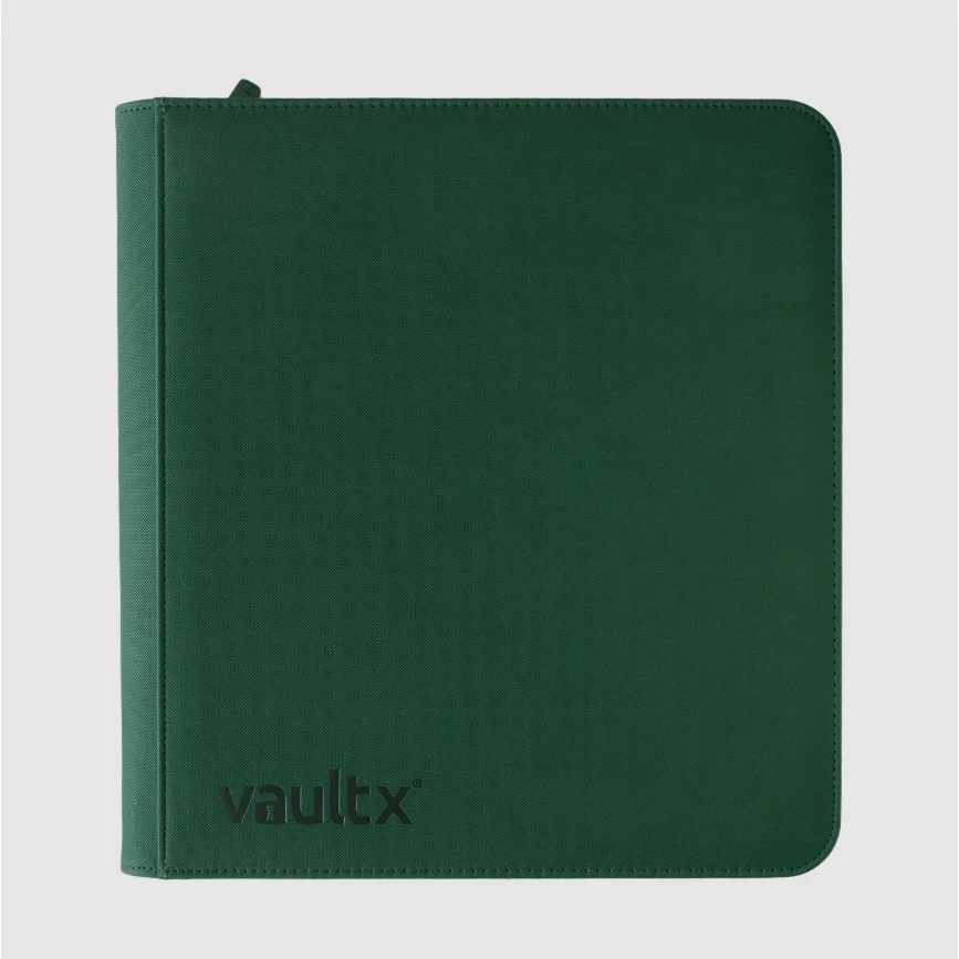 Vaultx - 12-Pocket Exo-Tec® Zip Binder XL - Forest Green