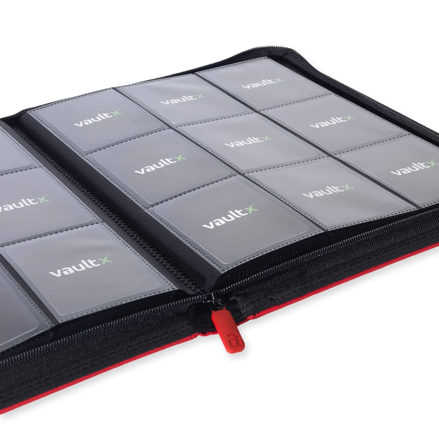 Vaultx - 9-Pocket Exo-Tec® Zip Binder - Fire Red - Image 4