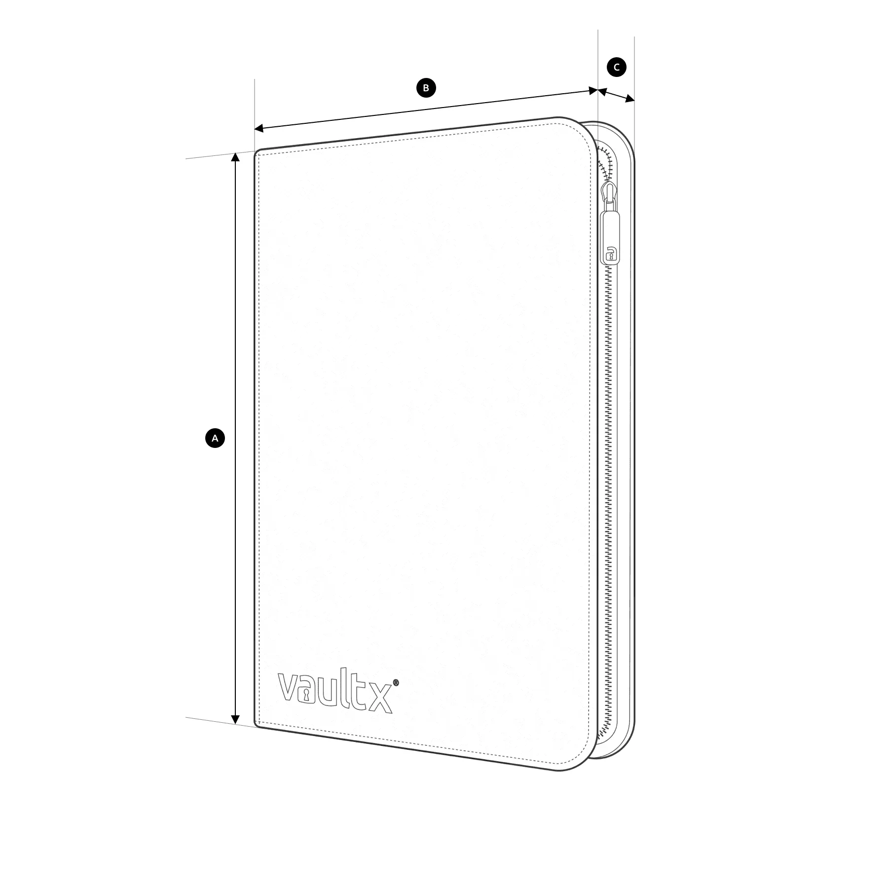 Vaultx - 9-Pocket Exo-Tec® Zip Binder - Fire Red - Image 6