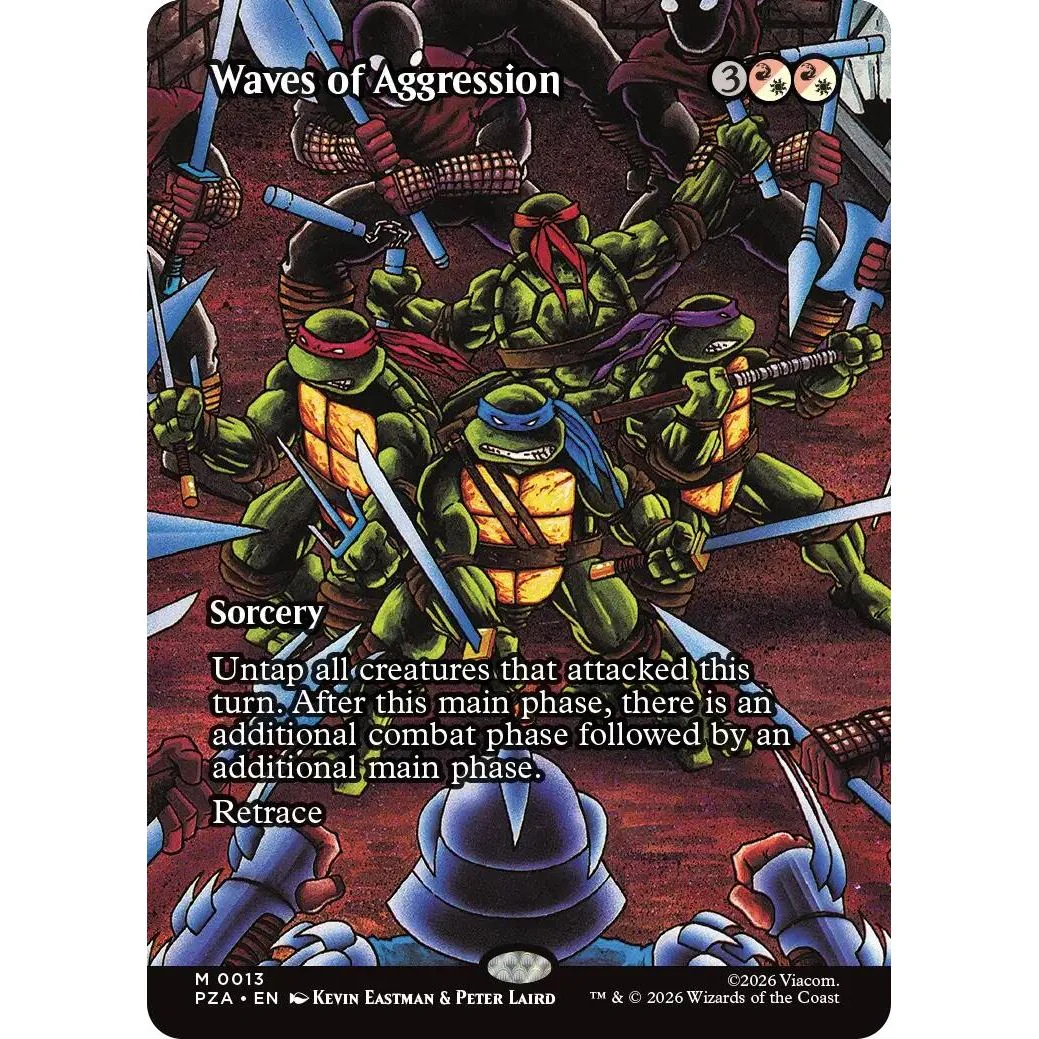 Waves of Aggression (Borderless) (13) (Teenage Mutant Ninja Turtles Source Material)