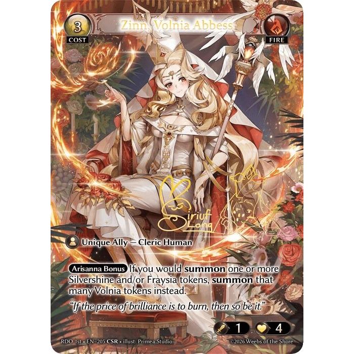 Zinn, Volnia Abbess (CSR) (205) (Radiant Origins)
